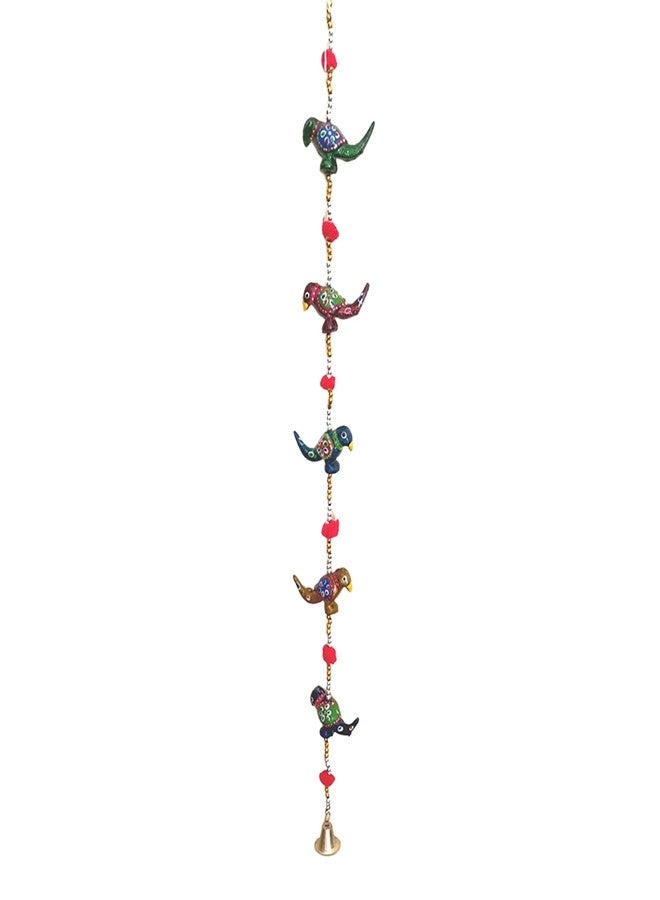 Suvasane Rajasthani Handmade Decorative Parrot Paper Mache Latkan Door Hanging Toran Ornaments for Home Decoration - Set of 2 (39 Inch, Multicolor) - Image 4
